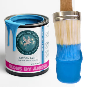 Neon Blue Chalk Paint and Clay Paint  - Four Boys Blue