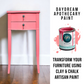Coastal -  A Vibrant Coral Pink Hibiscus - Clay and Chalk Paint