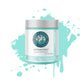 A can of Coastal -Aqua Tiffany Blue Saltwater Clay and Chalk Paint with a paintbrush dipped in the paint.