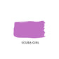 Coastal - Violet  Purple Scuba Girl Clay and Chalk Paint